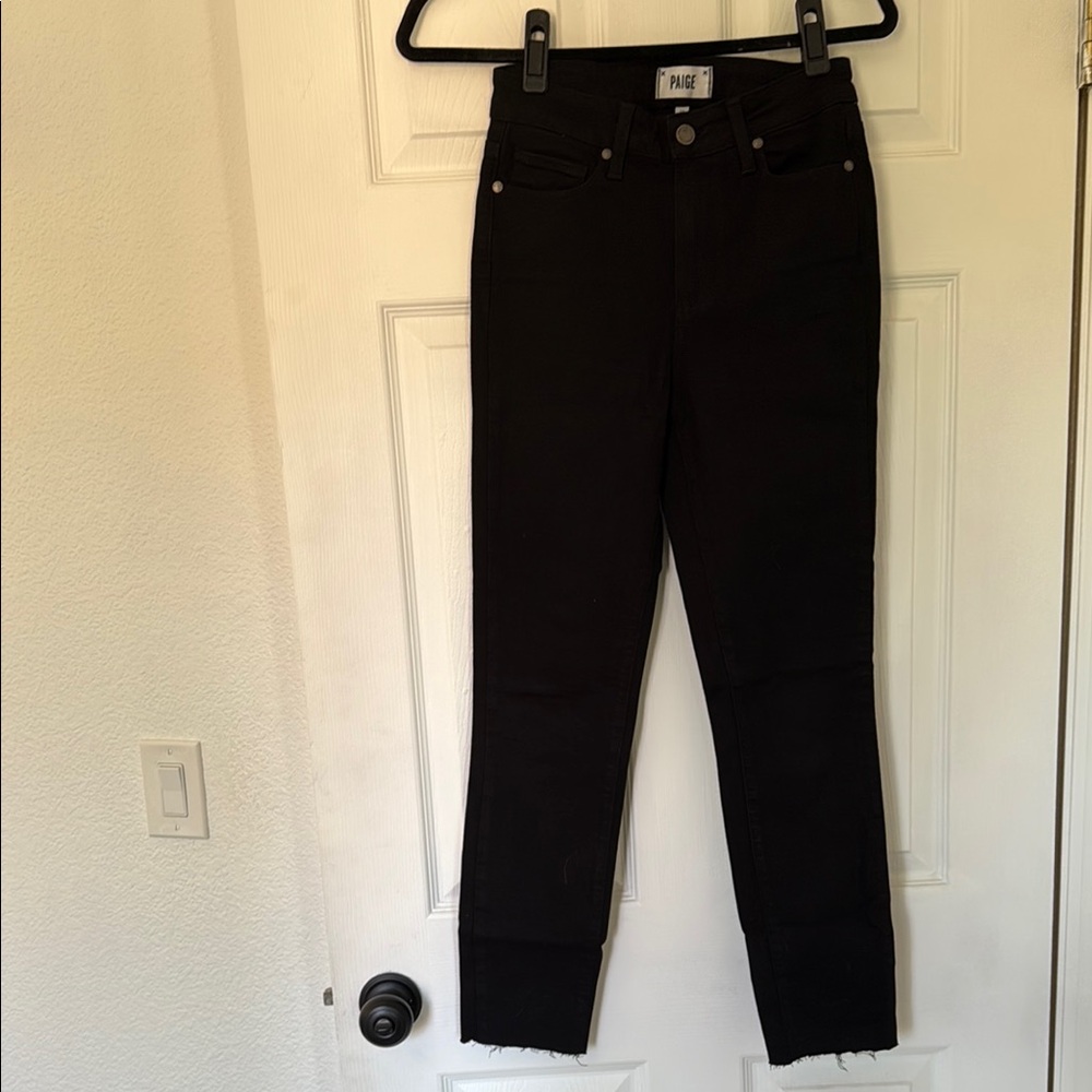 Paige Hoxton Ankle Skinny Jeans — Black — Size 25